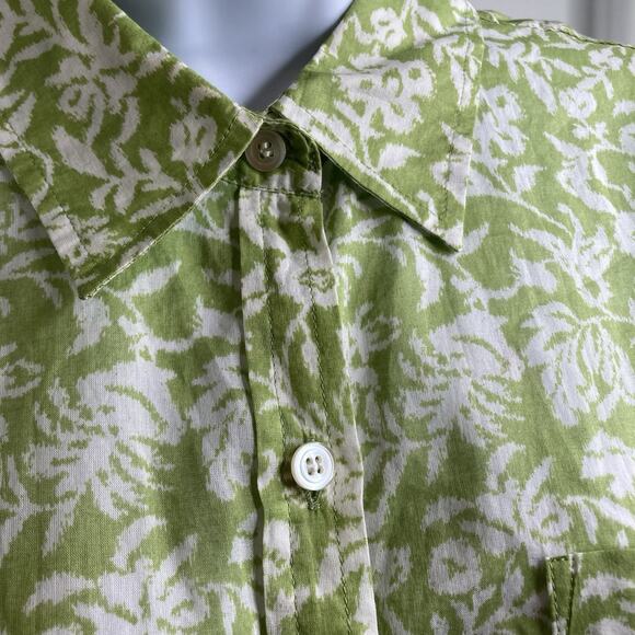 Macy’s Charter Club Women's Green Floral Button Up Blouse Size 20W Fairy Boho - Picture 10 of 11